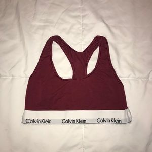 Maroon Calvin Klein Bralette!